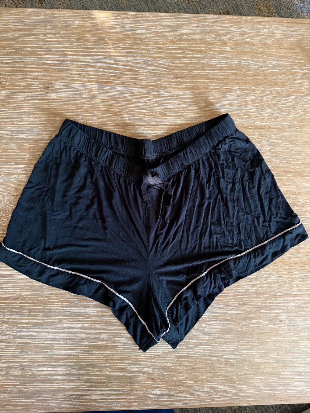 Victoria's Secret Black Sleep Shorts with Contrast Trim
